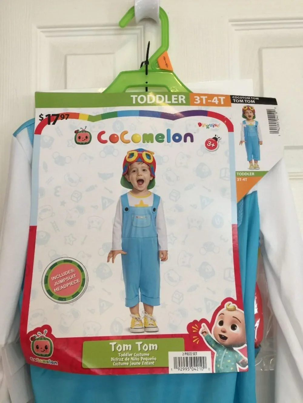 COCOMELON Toddler 3T-4T TOM TOM Costume Jumpsuit Headpiece
